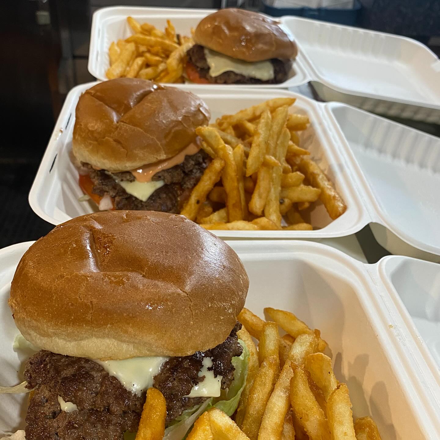 Classic burger and fries