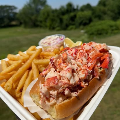 Fresh New England lobster roll